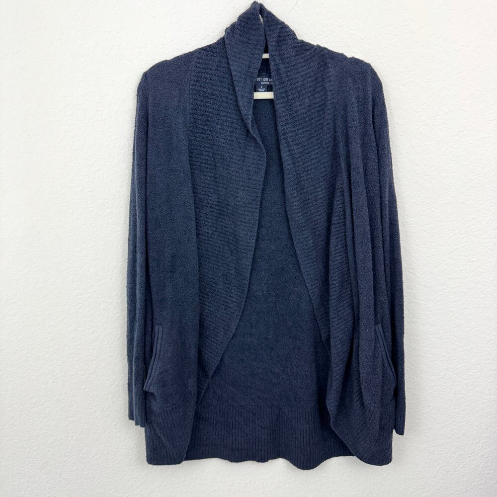 Barefoot Dreams Womens CozyChic Lite Circle Cardigan Size S Open Comfy Purple